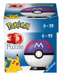 Ravensburger 3D Puzzle 11564 - Puzzle-Ball Pokémon Pokéballs - Meisterball - [EN] Master Ball - für große und kleine Pokémon Fans ab 6 Jahren