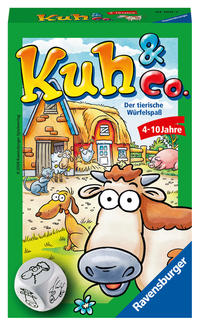 Ravensburger 23160 - Kuh und co, Mitbringspiel für 2-6 Spieler, Kinderspiel ab 4 Jahren, Reisespiel für unterwegs