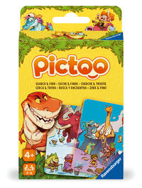 Ravensburger 23479 - Pictoo Dino Kartenspiel - Schnelles Karten-Suchspiel für Kinder ab 4 Jahren, Familienspiel für Kinder und Erwachsene, für 2 bis 6 Spieler