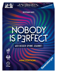 Ravensburger 26847 - Nobody is perfect Mini Edition - Kommunikatives Kartenspiel für die ganze Familie, Spiel für Erwachsene und Jugendliche ab 14 Jahren, für 2-4 Spieler