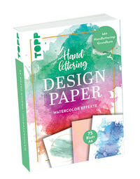 Handlettering Design Paper Block Watercolor-Effekte A6