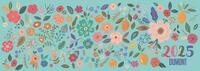 Tischquerkalender Blumenwiese 2025 – hübsches Blumendesign – 29,7 x 10,5 cm – Spiralbindung – mit viel Platz für Einträge