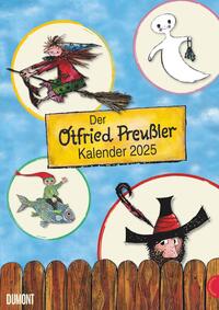 Der Otfried-Preußler-Kalender 2025 – Wandkalender für Kinder – Mit Räuber Hotzenplotz, Kleiner Hexe und Co. – 29,7 x 42 cm – Spiralbindung