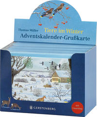 VE Tiere im Winter Adventskalender-Grußkarten 20 Ex.