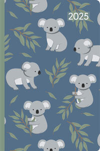 Ladytimer Mini Koala 2025 - Taschen-Kalender 8x11,5 cm - Muster - Weekly - 144 Seiten - Notiz-Buch - Alpha Edition