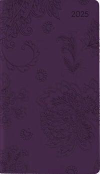 Ladytimer Slim Deluxe Purple 2025 - Taschen-Kalender 9x15,6 cm - Tucson Einband - mit Motivprägung - Weekly - 128 Seiten - Alpha Edition