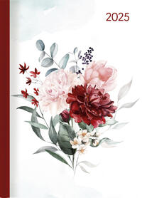 Lady Journal Roses 2025 - Rose - Taschenkalender A6 (10,7x15,2 cm) - Weekly - 192 Seiten - Notiz-Buch - Termin-Planer - Alpha Edition