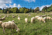 Puzzle-Postkarte Schwäbische Alb