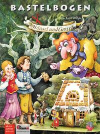 Hänsel und Gretel bei der Hexe Bastelbogen Lebkuchenhaus