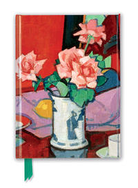 Premium Notizbuch DIN A5: Samuel Peploe, Pinke Rosen, Chinesische Vase (National Galleries of Scotland)