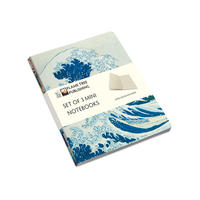 Dreier Set Mini-Notizbücher: Japanische Holzschnitte