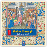 Cover-Abbildung für British Library Illuminated Manuscripts – Bilderhandschriften der Britischen Nationalbibliothek 2026 – Original Flame Tree Publishing-Kalender [...