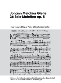 Johann Melchior Gletle, 36 Solo-Motetten op. 5