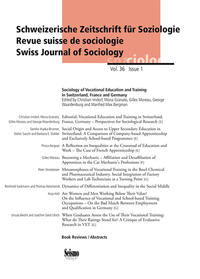 Sociology of Vocational Education and Training in Switzerland, France and Germany
