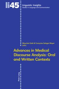 Advances in Medical Discourse Analysis: Oral and Written Contexts