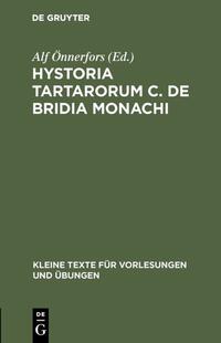 Hystoria Tartarorum C.de Bridia Monachi