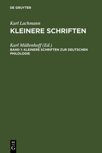 Karl Lachmann: Kleinere Schriften