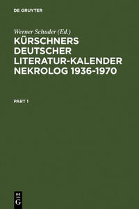 Kürschners Deutscher Literatur-Kalender, Nekrolog 1936-1970