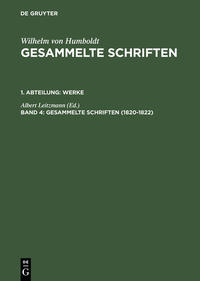 Wilhelm von Humboldt: Gesammelte Schriften. Werke / 1820–1822