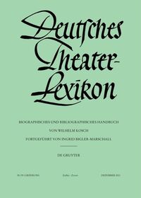 Deutsches Theater-Lexikon / Zedler - Zysset