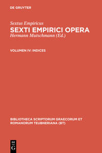 Sextus Empiricus: Sexti Empirici opera / Indices