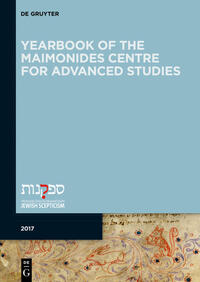 Yearbook of the Maimonides Centre for Advanced Studies / Yearbook of the Maimonides Centre for Advanced Studies. 2017