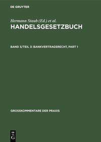 Handelsgesetzbuch / Bankvertragsrecht