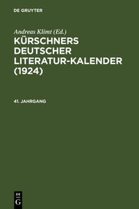 Kürschners Deutscher Literatur-Kalender / 1924
