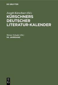 Kürschners Deutscher Literatur-Kalender