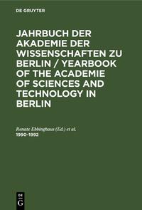 Jahrbuch der Akademie der Wissenschaften zu Berlin / Yearbook of... / 1990–1992