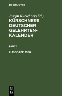 Kürschners Deutscher Gelehrten-Kalender