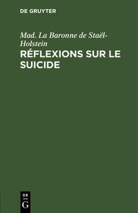 Réflexions sur le suicide