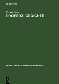 Properz: Gedichte