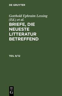 Briefe, die neueste Litteratur betreffend / Briefe, die neueste Litteratur betreffend. Teil 9/12
