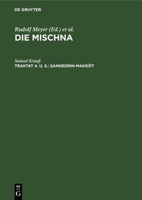 Die Mischna. Neziqin / Sanhedrin-Makköt