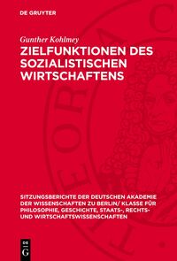 Zielfunktionen des sozialistischen Wirtschaftens