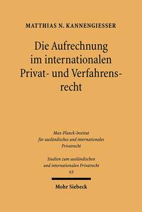 Die Aufrechnung im internationalen Privat- und Verfahrensrecht