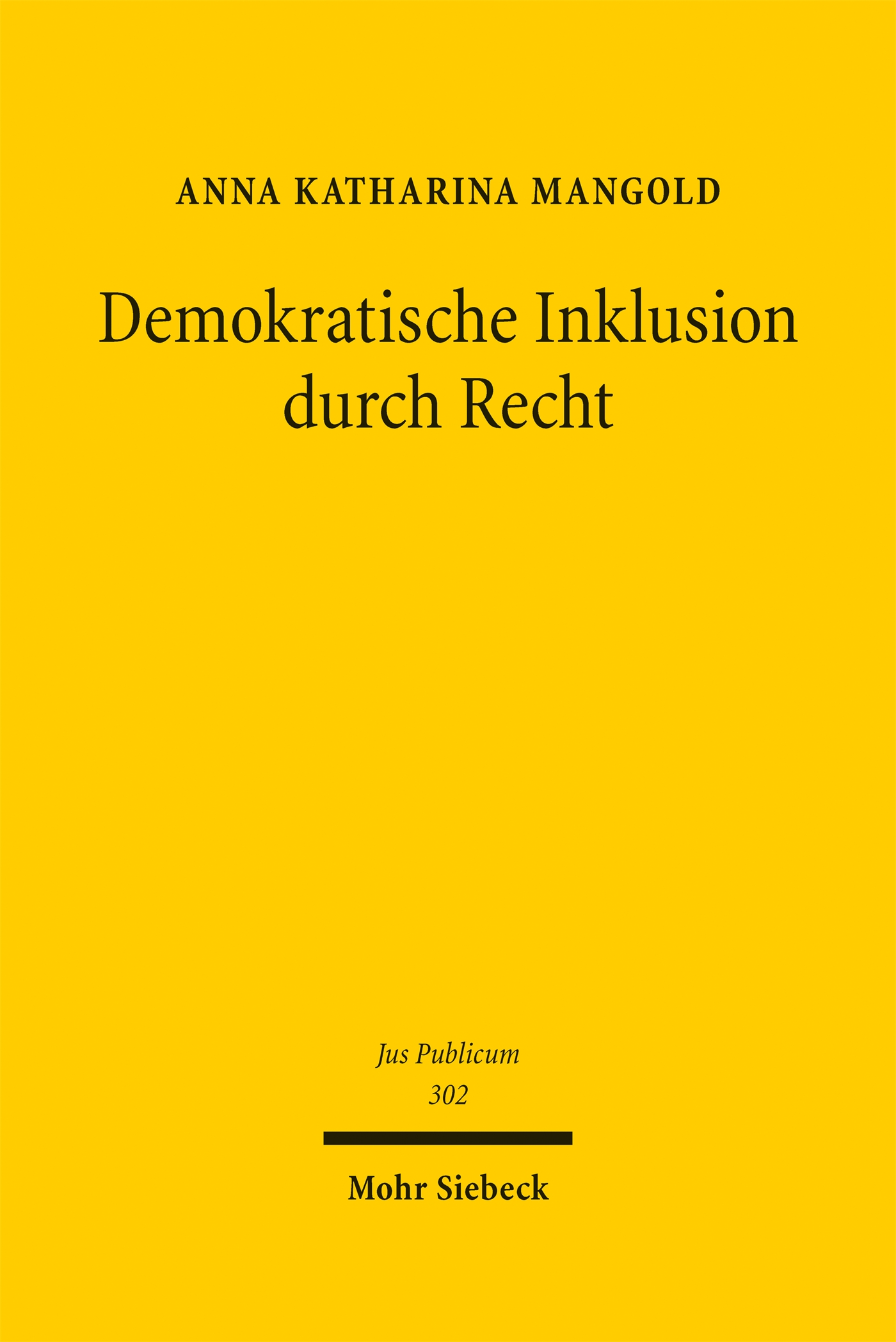 Cover-Abbildung für Demokratische Inklusion durch Recht (Hardcover) (99999---978-3-16-155278-6)