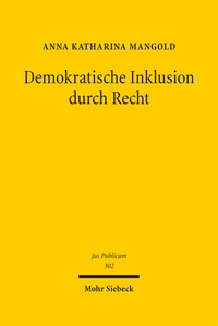 Cover-Abbildung für Demokratische Inklusion durch Recht (Hardcover) (99999---978-3-16-155278-6)