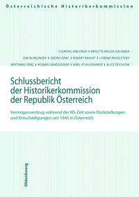 Schlussbericht der Historikerkommisison der Republik Österreich - Cover