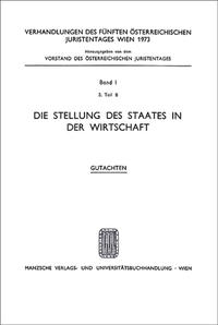 Die Stellung des Staates in der Wirtschaft