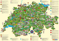 Carte Suisse pour les enfants, poster Plano gerollt in Röhre 100 x 70 cm