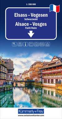 Elsass - Vogesen - Schwarzwald, Regionalstrassenkarte 1:200'000