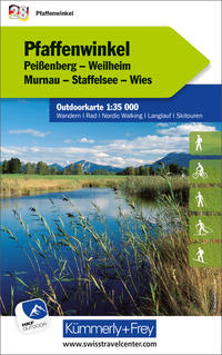 Pfaffenwinkel Peissenberg, Weilheim, Murnau, Staffelsee, Wies Nr. 28 Outdoorkarte Deutschland 1:35 000