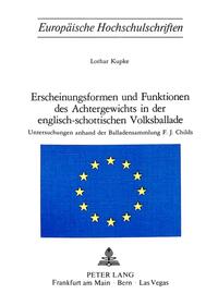 Erscheinungsformen und Funktionen des Achtergewichts in der englisch-schottischen Volksballade