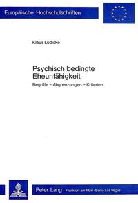 Psychisch bedingte Eheunfähigkeit