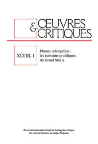 Oeuvres & Critiques XLVIII ,1