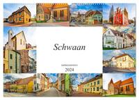 Schwaan Impressionen (Wandkalender 2024 DIN A2 quer), CALVENDO Monatskalender