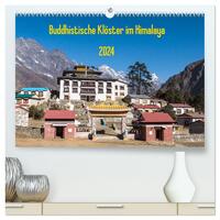 Buddhistische Klöster im Himalaya (hochwertiger Premium Wandkalender 2024 DIN A2 quer), Kunstdruck in Hochglanz