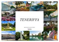 Teneriffa - Die Stadt Santa Cruz (Wandkalender 2024 DIN A4 quer), CALVENDO Monatskalender